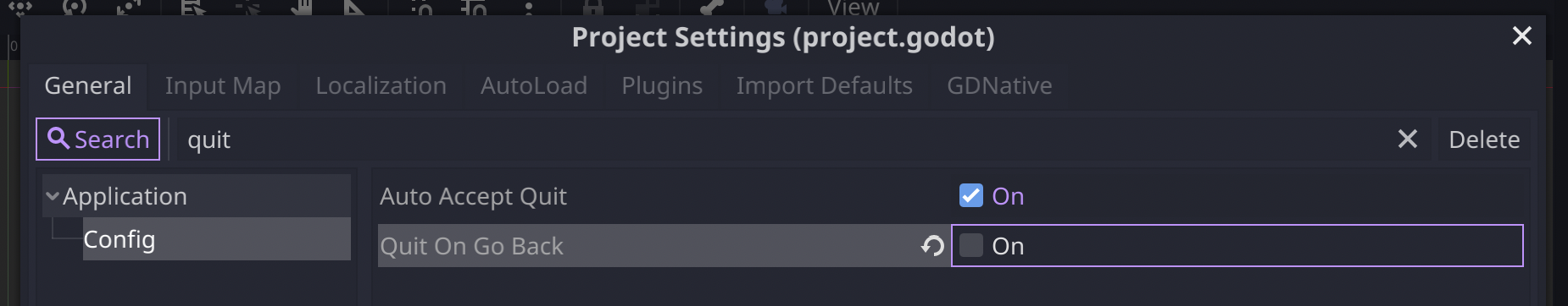 Project Settings